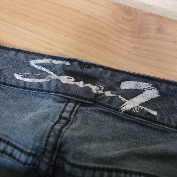 Seven7 Women Charcoal Black Jean Size 32 - Picture 6 of 8